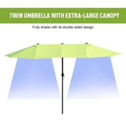 Outsunny Double-Sided Parasol 2.7x4.6Wx2.4Hm - Green - 84D-031V01GN 18 Outsunny Double-Sided Parasol 2.7x4.6Wx2.4Hm - Green - 84D-031V01GN -OUTSUNNY Sales Shop outsunny 84d 031v01gn 2