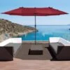 Outsunny 4.6m Double-Sided Patio Parasol - Wine Red - 84D-031V01WR 20 Outsunny 4.6m Double-Sided Patio Parasol - Wine Red - 84D-031V01WR -OUTSUNNY Sales Shop outsunny 84d 031v01wr 13