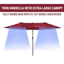 Outsunny 4.6m Double-Sided Patio Parasol - Wine Red - 84D-031V01WR -OUTSUNNY Sales Shop outsunny 84d 031v01wr 5