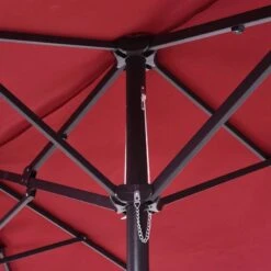 Outsunny 4.6m Double-Sided Patio Parasol - Wine Red - 84D-031V01WR -OUTSUNNY Sales Shop outsunny 84d 031v01wr 7