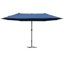 Outsunny 4.6m Double-Sided Crank Sun Shade With Cross Base - Dark Blue - 84D-031V02BU 19 Outsunny 4.6m Double-Sided Crank Sun Shade With Cross Base - Dark Blue - 84D-031V02BU -OUTSUNNY Sales Shop outsunny 84d 031v02bu