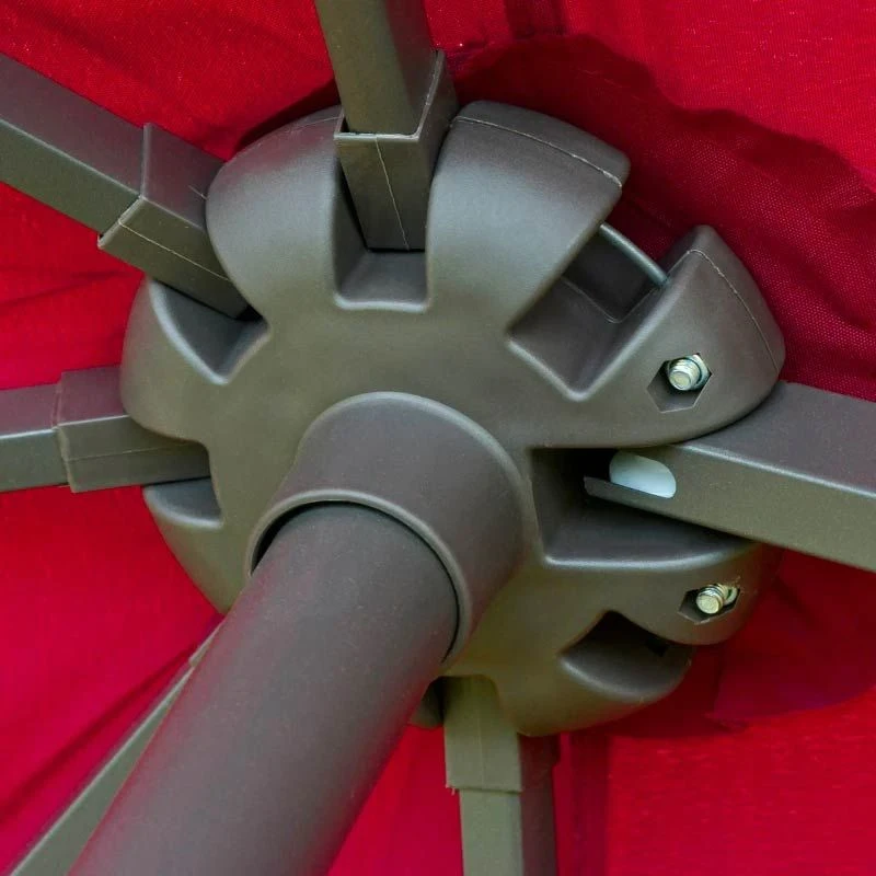 Outsunny 4.6m Double-Sided Crank Sun Shade With Cross Base - Wine Red - 84D-031V02WR 8 Outsunny 4.6m Double-Sided Crank Sun Shade With Cross Base - Wine Red - 84D-031V02WR - Image 8