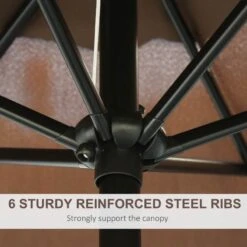 Outsunny 2.7m Patio Parasol With Tilt Crank - Coffee - 84D-032CF -OUTSUNNY Sales Shop outsunny 84d 032cf 7