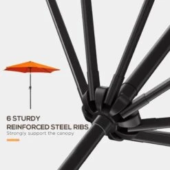 Outsunny 2.7m Tilt Patio Parasol With Crank - Orange - 84D-032OG 15 Outsunny 2.7m Tilt Patio Parasol With Crank - Orange - 84D-032OG -OUTSUNNY Sales Shop outsunny 84d 032og 8