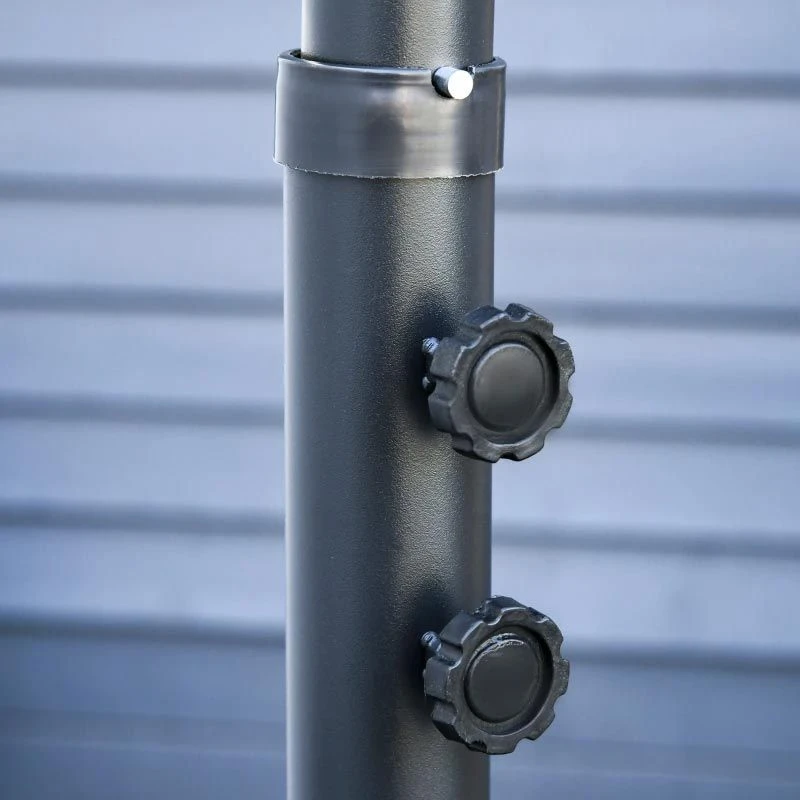 Outsunny 3m Cantilever Hanging Banana Steel Parasol - Wine Red - 84D-037WR 3 Outsunny 3m Cantilever Hanging Banana Steel Parasol - Wine Red - 84D-037WR - Image 3