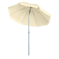Outsunny 2.2m Tilt Beach Parasol - Cream White - 84D-039CW -OUTSUNNY Sales Shop outsunny 84d 039cw