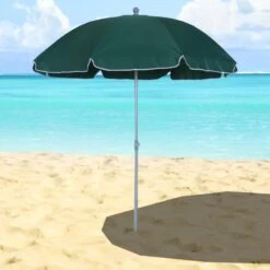 Outsunny Beach Umbrella Parasol 2.2m - Dark Green - 84D-039GN -OUTSUNNY Sales Shop outsunny 84d 039gn 11