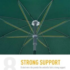 Outsunny Beach Umbrella Parasol 2.2m - Dark Green - 84D-039GN -OUTSUNNY Sales Shop outsunny 84d 039gn 6