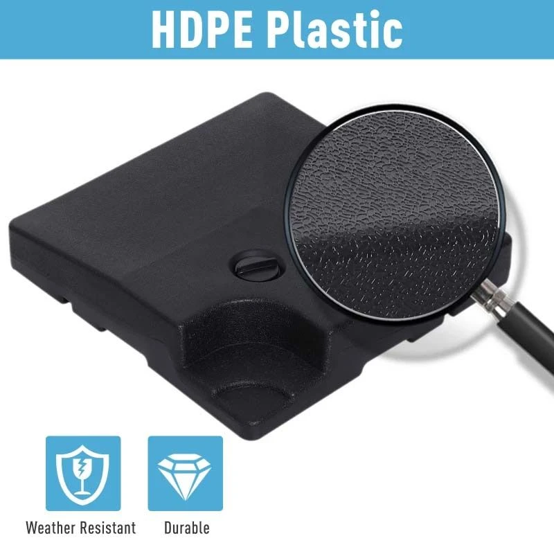 Outsunny 4 Piece HDPE Portable Umbrella Base 4.6cm - Black - 84D-048 7 Outsunny 4 Piece HDPE Portable Umbrella Base 4.6cm - Black - 84D-048 - Image 7