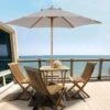 Outsunny 2.5m Wooden Parasol - Grey - 84D-056GY -OUTSUNNY Sales Shop outsunny 84d 056gy 1