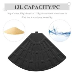 Outsunny 4 Piece HDPE Portable Umbrella Base - Black - 84D-061 -OUTSUNNY Sales Shop outsunny 84d 061 3