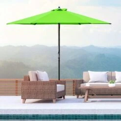 Outsunny 2.8m Patio Sun Parasol With 6 Ribs - Green - 84D-067GN -OUTSUNNY Sales Shop outsunny 84d 067gn 2