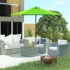 Outsunny 2.8m Patio Sun Parasol With 6 Ribs - Green - 84D-067GN -OUTSUNNY Sales Shop outsunny 84d 067gn 9