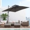 Outsunny Cantilever Parasol 360 Degree Rotation Angle Adjustment - Dark Grey - 84D-073CG -OUTSUNNY Sales Shop outsunny 84d 073cg 1
