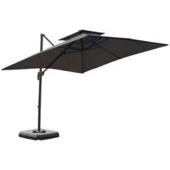 Outsunny Cantilever Parasol 360 Degree Rotation Angle Adjustment - Dark Grey - 84D-073CG -OUTSUNNY Sales Shop outsunny 84d 073cg 7