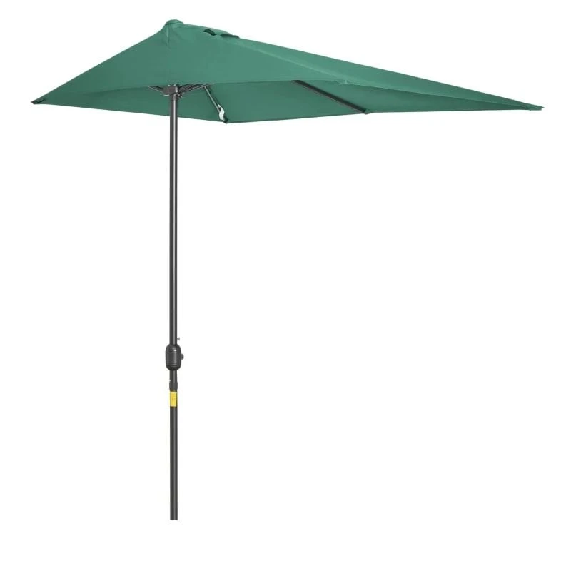 Outsunny 2.3m Half Round Parasol - Green - 84D-074GN 9 Outsunny 2.3m Half Round Parasol - Green - 84D-074GN - Image 9
