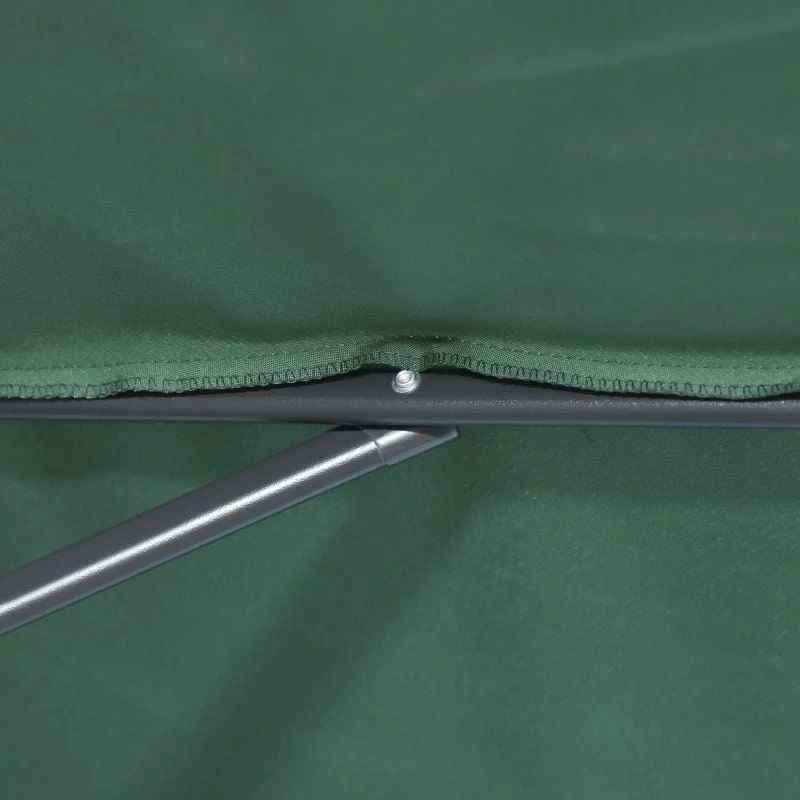 Outsunny 2.3m Half Round Parasol - Green - 84D-074GN 3 Outsunny 2.3m Half Round Parasol - Green - 84D-074GN - Image 3
