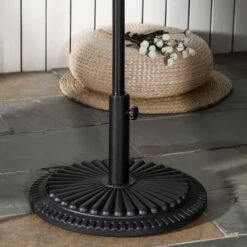 Outsunny 15kg Round Cement Parasol Base Umbrella Weight Stand Holder - Black - 84D-076 -OUTSUNNY Sales Shop outsunny 84d 076 1