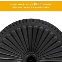 Outsunny 15kg Round Cement Parasol Base Umbrella Weight Stand Holder - Black - 84D-076 -OUTSUNNY Sales Shop outsunny 84d 076 4