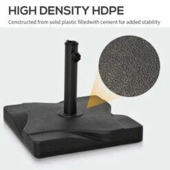 Outsunny Cement Outdoor Garden Square Parasol Base - Black - 84D-078 -OUTSUNNY Sales Shop outsunny 84d 078 5