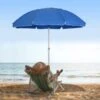 Outsunny 1.9m Beach Umbrella With Adjustable Angle Pointed Design Carry Bag - Blue - 84D-092BU -OUTSUNNY Sales Shop outsunny 84d 092bu 1