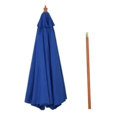 Outsunny 2.5m Wooden Garden Parasol - Blue - 84D-097BU -OUTSUNNY Sales Shop outsunny 84d 097bu 10