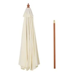 Outsunny 2.5m Wooden Garden Parasol - Cream White - 84D-097CW -OUTSUNNY Sales Shop outsunny 84d 097cw 11