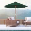 Outsunny 2.5m Wooden Garden Parasol - Dark Green - 84D-097GN -OUTSUNNY Sales Shop outsunny 84d 097gn 2
