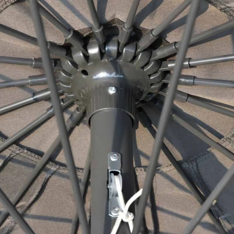 Outsunny Garden Parasol With Tilt Crank - Dark Grey - 84D-103CG 8 Outsunny Garden Parasol With Tilt Crank - Dark Grey - 84D-103CG - Image 8