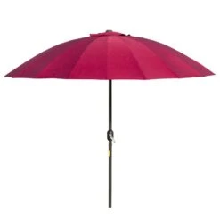 Outsunny Garden Parasol With 18 Sturdy Ribs & Push Button Tilt Crank - Wine Red - 84D-103WR -OUTSUNNY Sales Shop outsunny 84d 103wr 13