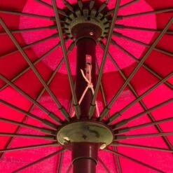 Outsunny Garden Parasol With 18 Sturdy Ribs & Push Button Tilt Crank - Wine Red - 84D-103WR -OUTSUNNY Sales Shop outsunny 84d 103wr 8