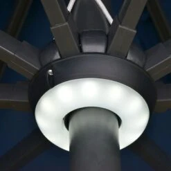 Outsunny 2.7m Garden Parasol Sun Umbrella With LED Solar Light - Blue - 84D-105NU -OUTSUNNY Sales Shop outsunny 84d 105nu 10