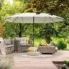 Outsunny 4.4m Double-Sided Sun Parasol LED Solar Lights - Cream White - 84D-106CW -OUTSUNNY Sales Shop outsunny 84d 106cw 6