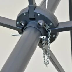 Outsunny 4.4m Double-Sided Sun Parasol LED Solar Lights - Cream White - 84D-106CW -OUTSUNNY Sales Shop outsunny 84d 106cw 7