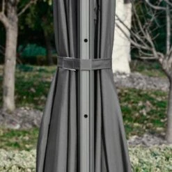 Outsunny 3 X 3m Aluminium Sun Square Canopy With Adjustable Pole - Dark Grey - 84D-108CG -OUTSUNNY Sales Shop outsunny 84d 108cg 11