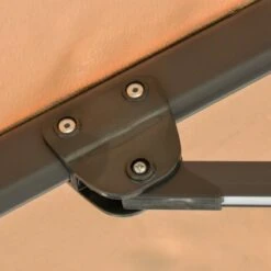 Outsunny 3m LED Cantilever Parasol Adjustable Garden Umbrella With Base Solar Lights - Beige - 84D-110 -OUTSUNNY Sales Shop outsunny 84d 110 8