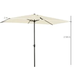 Outsunny 3 X 2m Patio Parasol With Tilt Crank - Beige - 84D-126BG -OUTSUNNY Sales Shop outsunny 84d 126bg 2