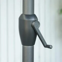 Outsunny 3 X 2m Patio Parasol With Tilt Crank Adjustable Angle - Grey - 84D-126CG -OUTSUNNY Sales Shop outsunny 84d 126cg 10