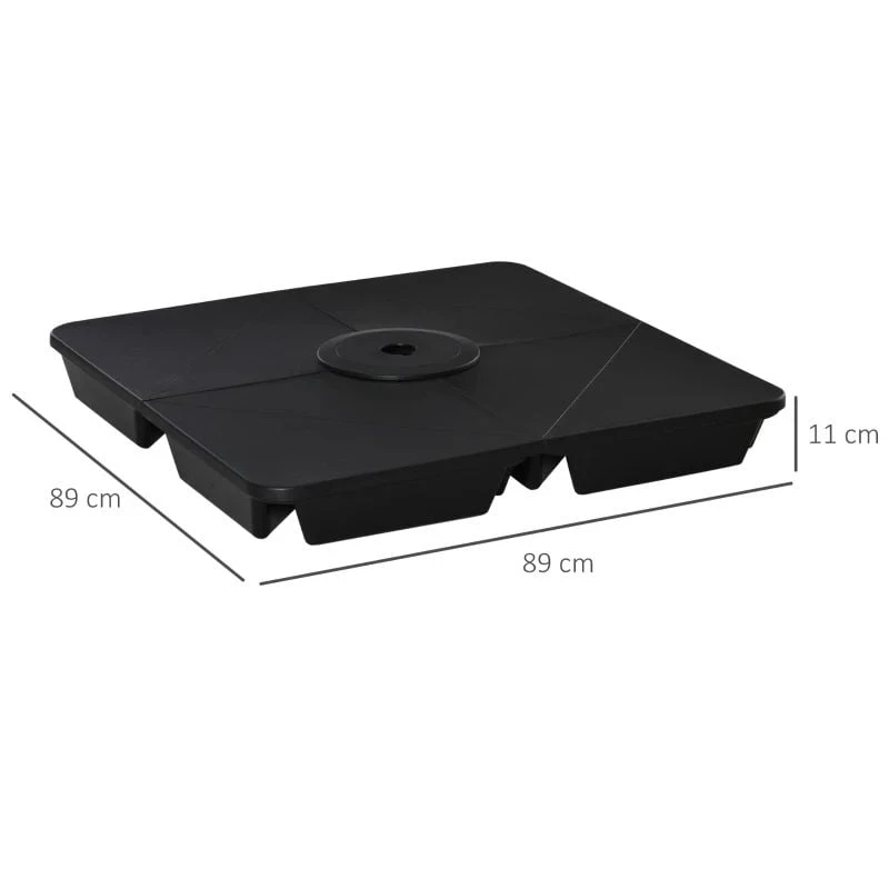 Outsunny Cantilever Parasol Base - Black - 84D-132 10 Outsunny Cantilever Parasol Base - Black - 84D-132 - Image 10