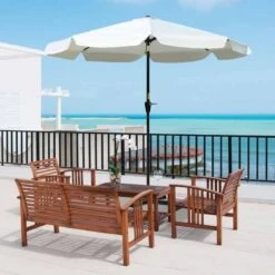 Outsunny 2.66m Patio Parasol With 8 Sturdy Ribs - Cream White - 84D-157 19 Outsunny 2.66m Patio Parasol With 8 Sturdy Ribs - Cream White - 84D-157 -OUTSUNNY Sales Shop outsunny 84d 157 1