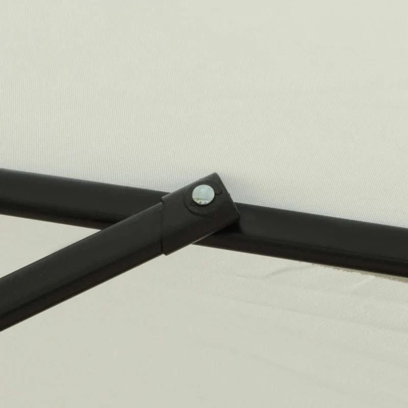 Outsunny 2.66m Patio Parasol With 8 Sturdy Ribs - Cream White - 84D-157 3 Outsunny 2.66m Patio Parasol With 8 Sturdy Ribs - Cream White - 84D-157 - Image 3