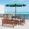 Outsunny 2.66m Patio Parasol With 8 Sturdy Ribs - Green - 84D-157GN -OUTSUNNY Sales Shop outsunny 84d 157gn 1