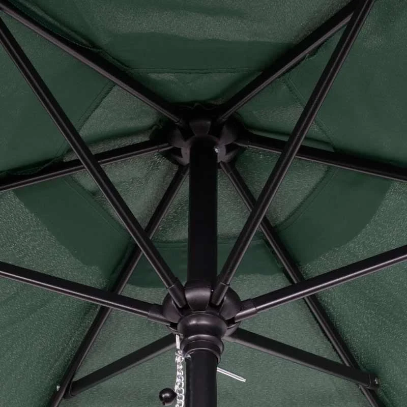 Outsunny 1.96m Patio Parasol With 6 Sturdy Ribs - Green - 84D-159GN 6 Outsunny 1.96m Patio Parasol With 6 Sturdy Ribs - Green - 84D-159GN - Image 6