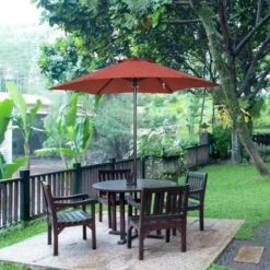 Outsunny 2m Patio Parasol With 6 Sturdy Ribs - Wine Red - 84D-159WR -OUTSUNNY Sales Shop outsunny 84d 159wr 1