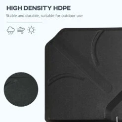 Outsunny Set Of 4 Parasol Base Stand Weights For Banana Hanging Cantilever Umbrella - Black - 84D-172V01BK -OUTSUNNY Sales Shop outsunny 84d 172v01bk 5