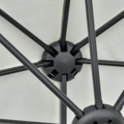 Outsunny 2m Half Balcony Parasol With Crank Handle & Base - Cream White - 84D-175CW -OUTSUNNY Sales Shop outsunny 84d 175cw 8