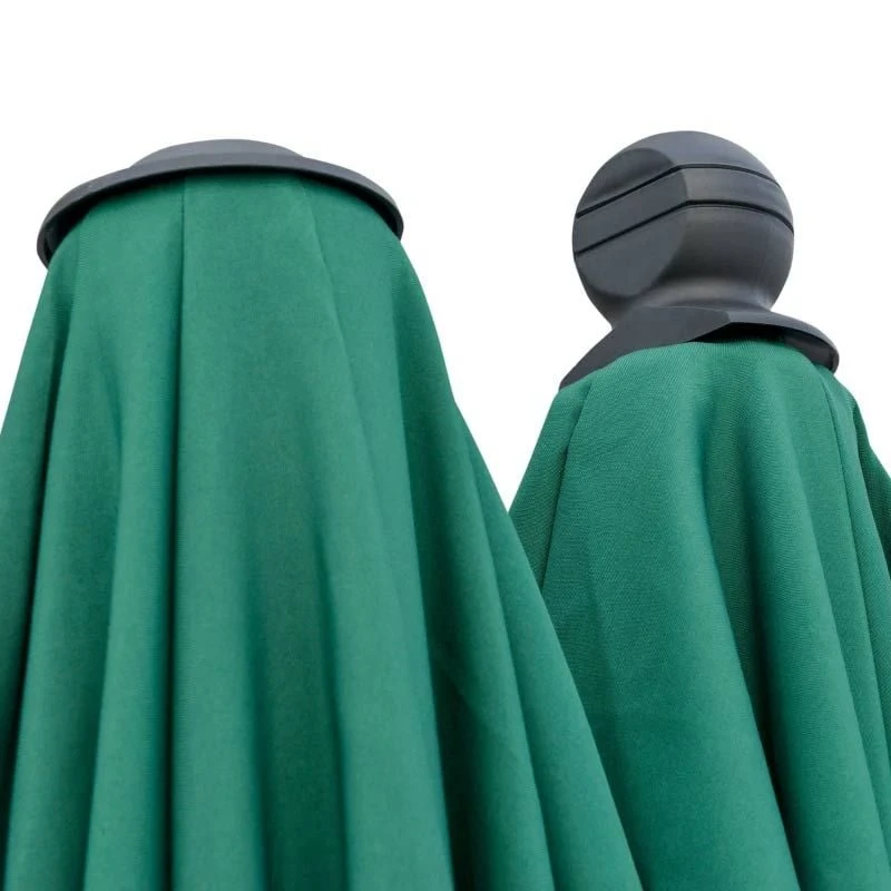 Outsunny 2m Half Balcony Parasol With Crank Handle & Base - Dark Green - 84D-175DG 3 Outsunny 2m Half Balcony Parasol With Crank Handle & Base - Dark Green - 84D-175DG - Image 3