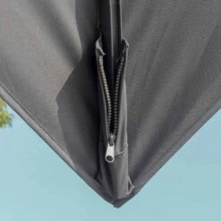 Outsunny 3m Cantilever Parasol Solar LED Lighted Hanging Canopy With Tilt And Crank Handle And Cross Base - Grey - 84D-184CG 13 Outsunny 3m Cantilever Parasol Solar LED Lighted Hanging Canopy With Tilt And Crank Handle And Cross Base - Grey - 84D-184CG -OUTSUNNY Sales Shop outsunny 84d 184cg 8