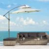 Outsunny 2.7m Banana Cantilever Parasol With Crank Handle And Cross Base - Beige - 84D-187BG 20 Outsunny 2.7m Banana Cantilever Parasol With Crank Handle And Cross Base - Beige - 84D-187BG -OUTSUNNY Sales Shop outsunny 84d 187bg 9