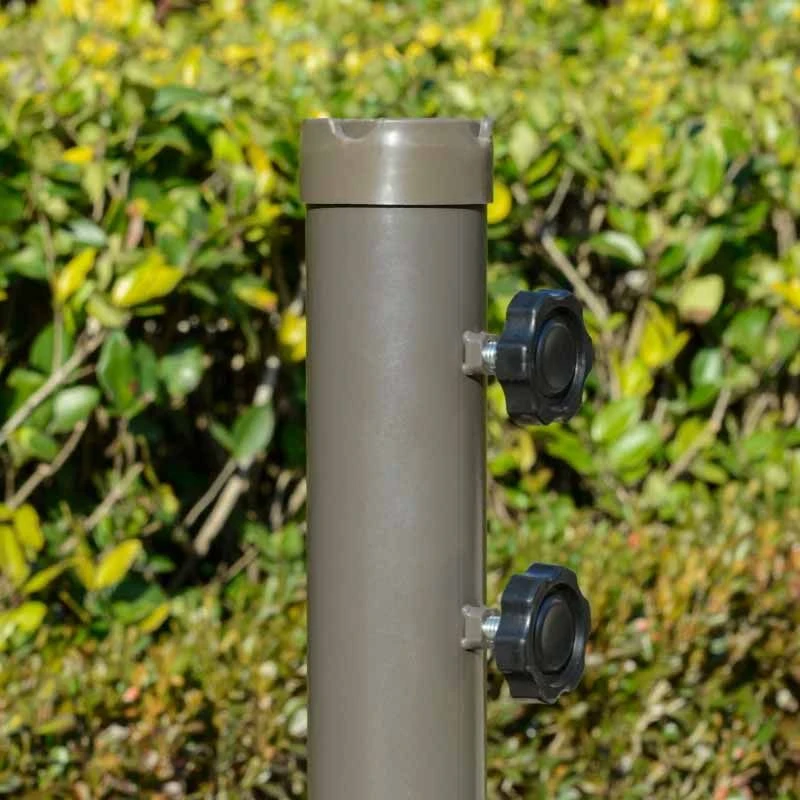 Outsunny 2.7m Banana Cantilever Parasol With Crank Handle And Cross Base - Green - 84D-187GN 5 Outsunny 2.7m Banana Cantilever Parasol With Crank Handle And Cross Base - Green - 84D-187GN - Image 5